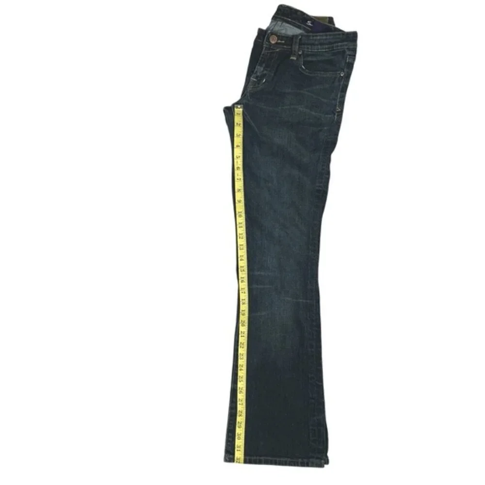 Seven7 Women Bootcut Low Rise Jeans Med Dark Wash Embroidered SZ 31 Inseam 32” - Picture 12 of 16